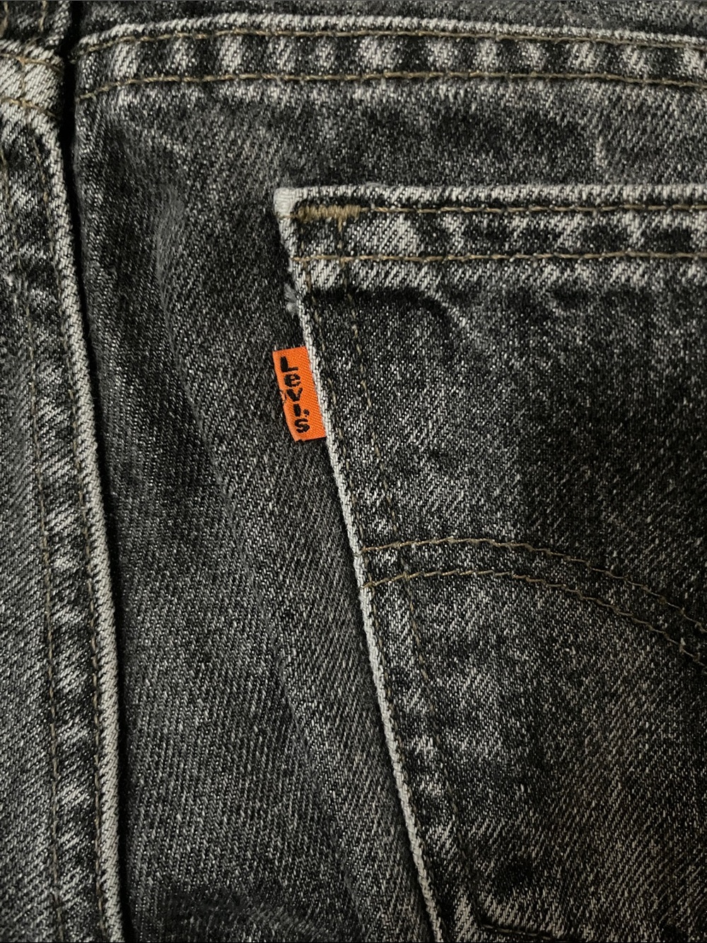 Levi's Orange Tag Vintage Women's Straight-Leg Jeans in Washed Charcoal - Picture 3 of 5